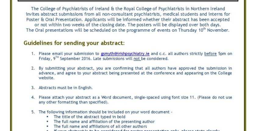 Call for Abstracts Poster