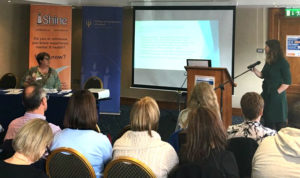 Miriam Kennedy Susan McFeeley at the joint SHINE and College of Psychiatrists of Ireland conference