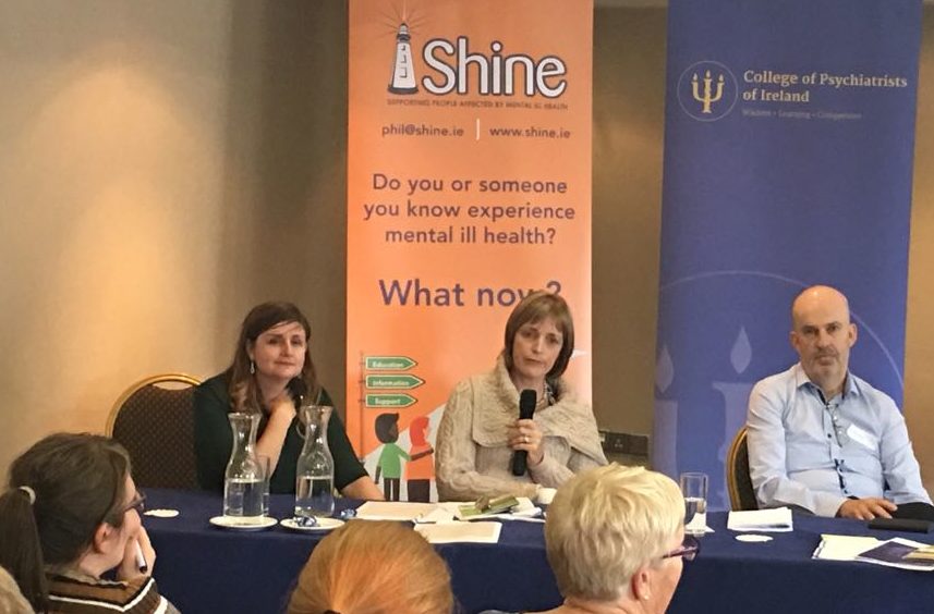 Susan McFeeley, Mary Doyle, John Saunders at the joint SHINE and College of Psychiatrists of Ireland conference