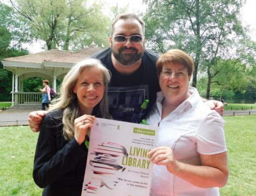 l-r Dr Sarah O’Dwyer, Mr Rick Rossiter, Dr Miriam Kennedy at the ‘Living Library’ 2018